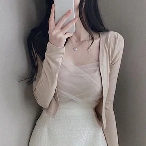 쉬폰 레이스 나시 + 가디건 세트 3color